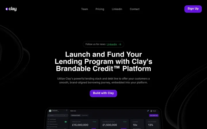 Clay website preview