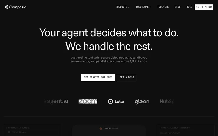 Composio website preview