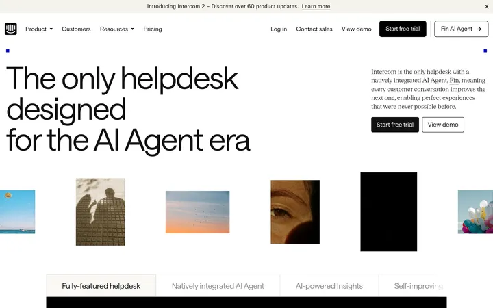 Intercom website preview