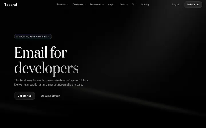 Resend website preview
