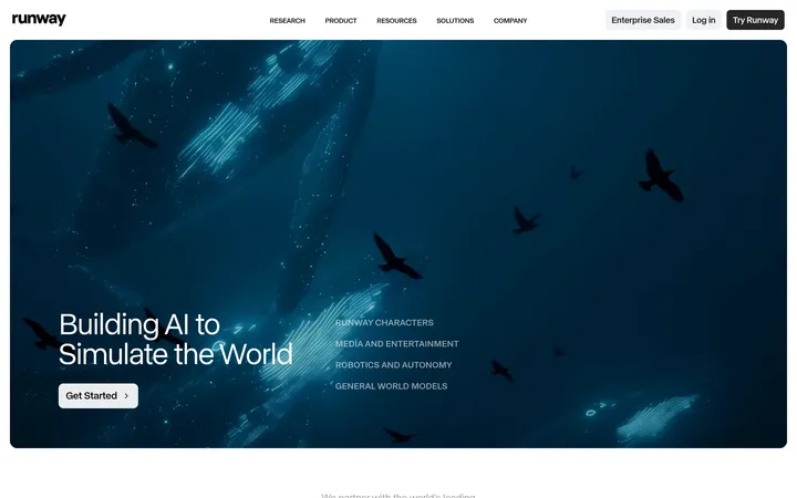 Runway website preview