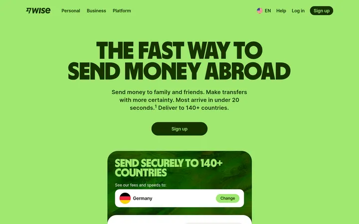 Wise website preview